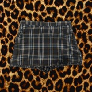 Plaid mini skort